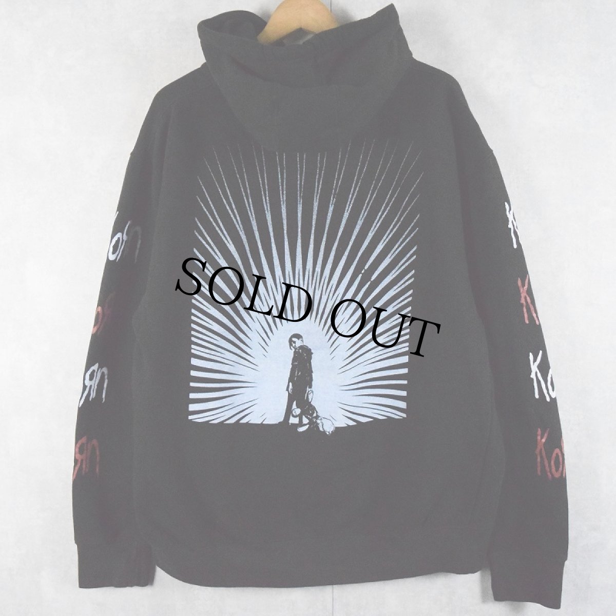 画像2: Korn メタルバンドスウェットフーディ BLACK L (2)