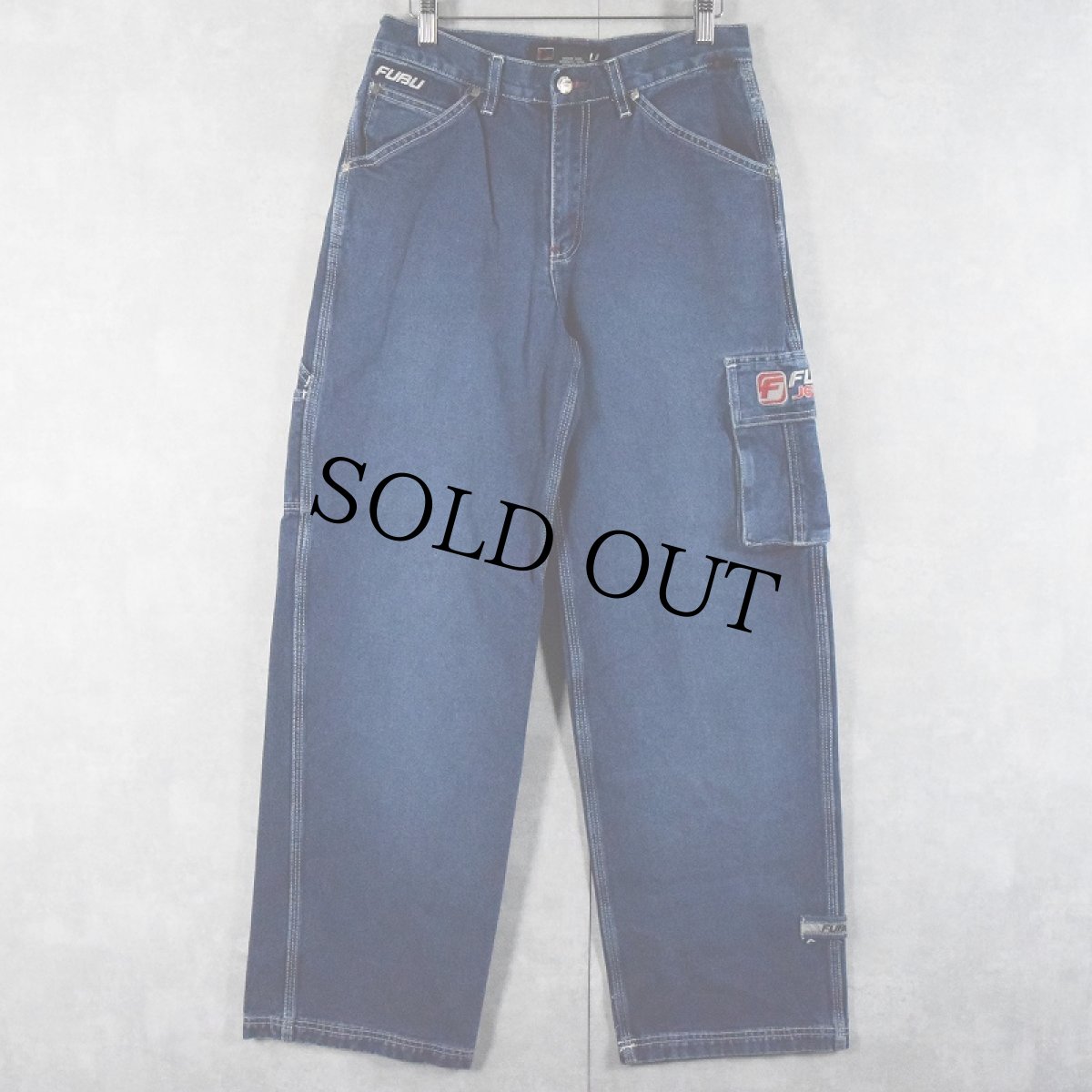 画像1: FUBU JEANS デニムペインターパンツ W28 (1)