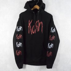 画像1: Korn メタルバンドスウェットフーディ BLACK L (1)