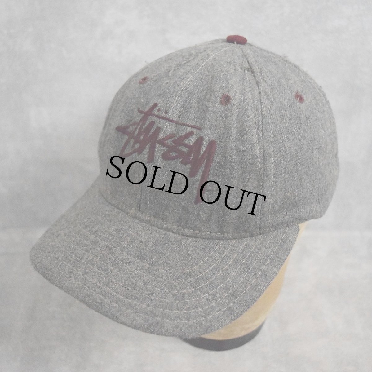 画像3: 80〜90's STUSSY ロゴ刺繍 スナップバック ウールキャップ (3)