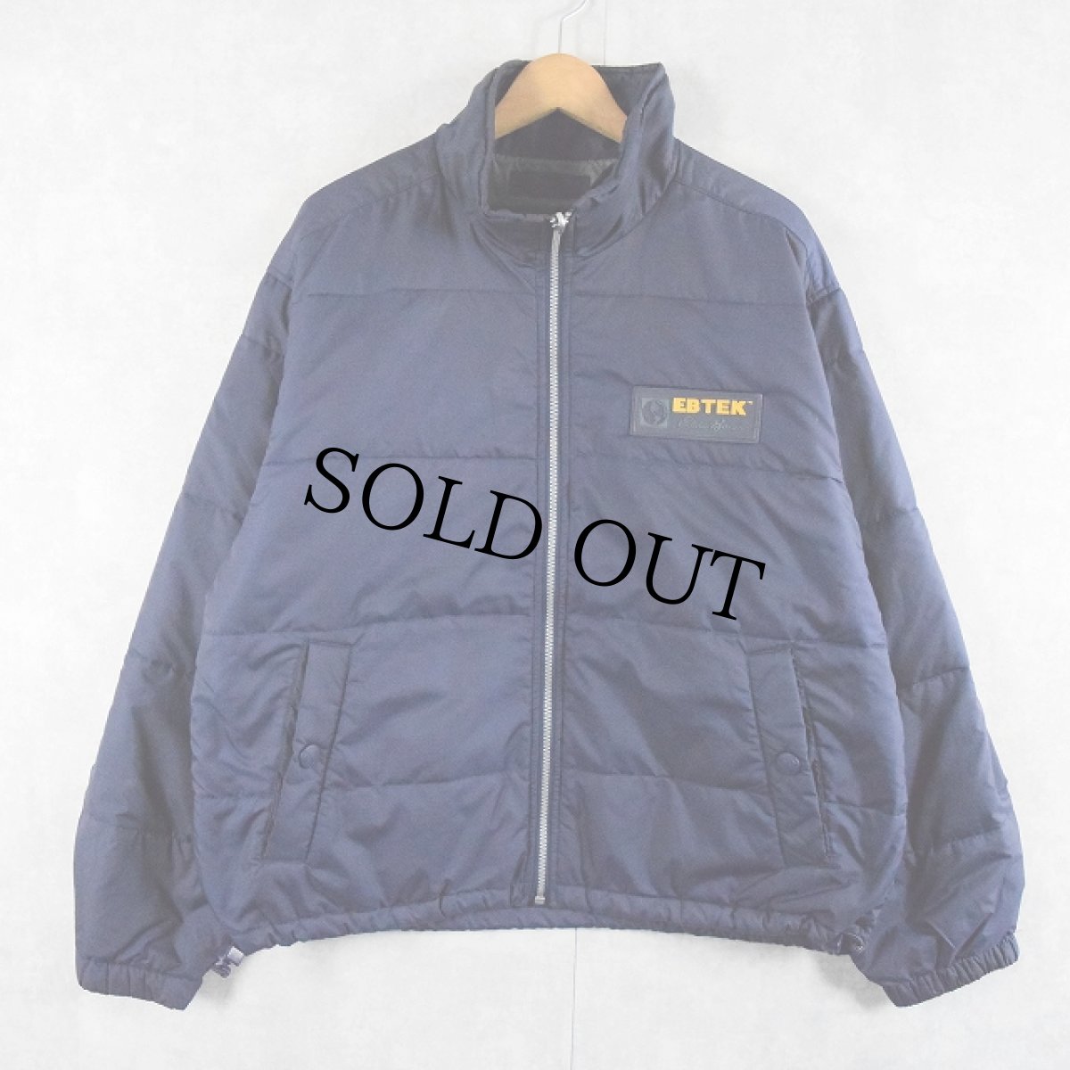 画像1: 90's Eddie Bauer EBTEK "Thinsulate" 中綿入り ナイロンジャケット NAVY M (1)