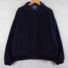 画像1: 70's PENDLETON USA製 "Thinsulate" ウールジップジャケット NAVY XL (1)