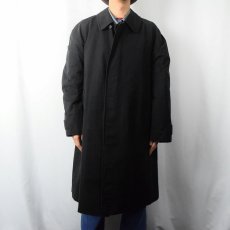 画像2: 80〜90's Burberrys' ENGLAND製 コットンバルマカーンコート BLACK (2)