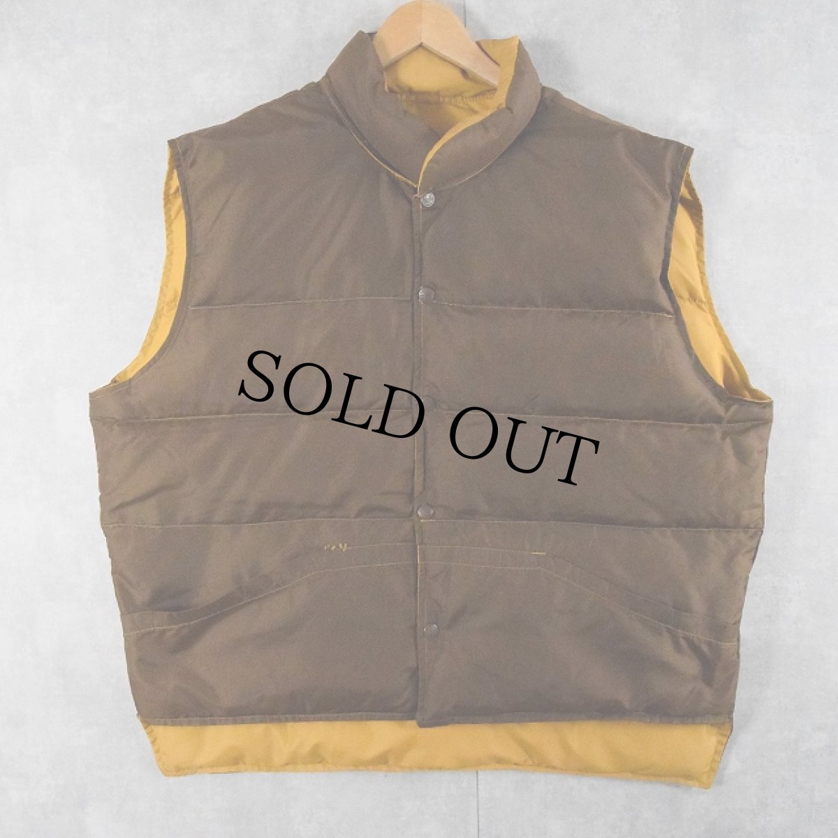 画像2: 70's〜 リバーシブルダウンベスト XL (2)