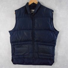 画像1: 【SALE】 70's Schott Bros. ダウンベスト NAVY M (1)