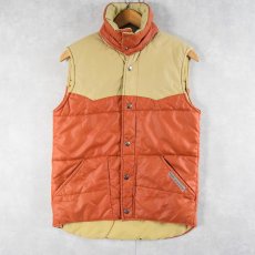 画像1: 【SALE】 80's Wrangler 中綿入り ウエスタンナイロンベスト (1)