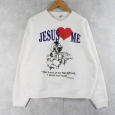 画像1: 90〜2000's "JESUS ME" ジーザスプリントスウェット XL (1)