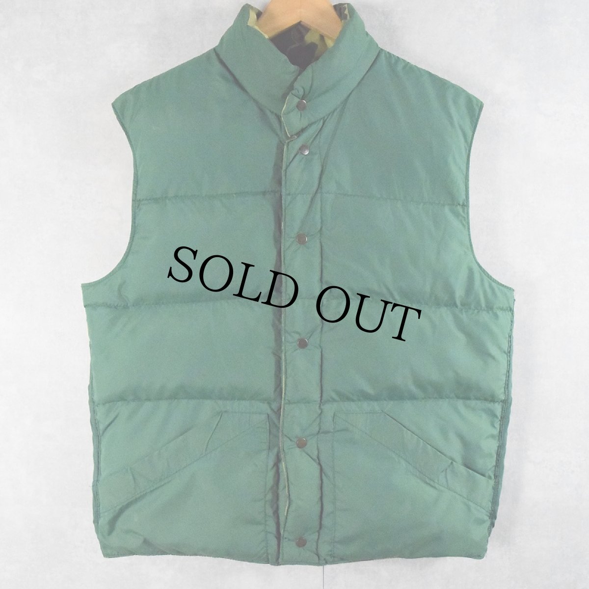 画像2: 10X USA製 ダックハンターカモ柄 リバーシブル ナイロンダウンベスト M (2)