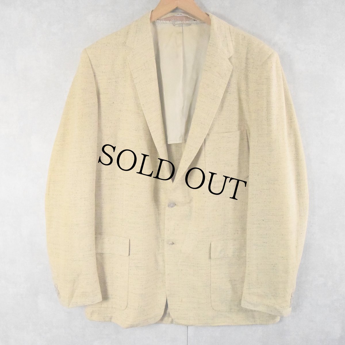 画像2: 50〜60's チェック柄 ウールテーラードジャケット/パンツ SETUP (2)