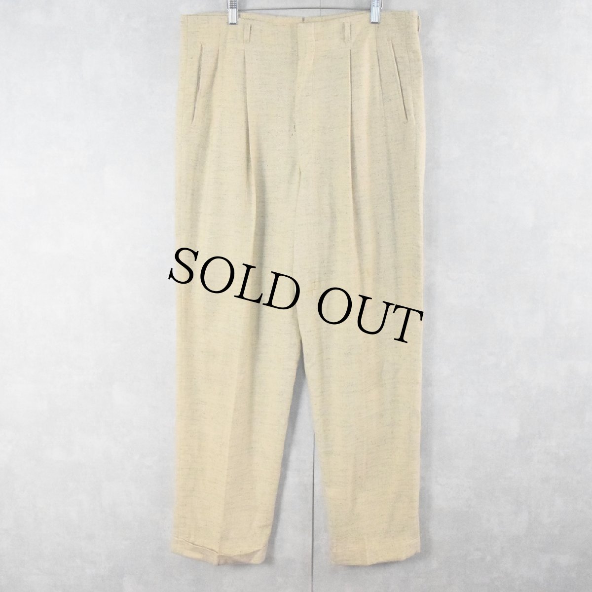 画像3: 50〜60's チェック柄 ウールテーラードジャケット/パンツ SETUP (3)