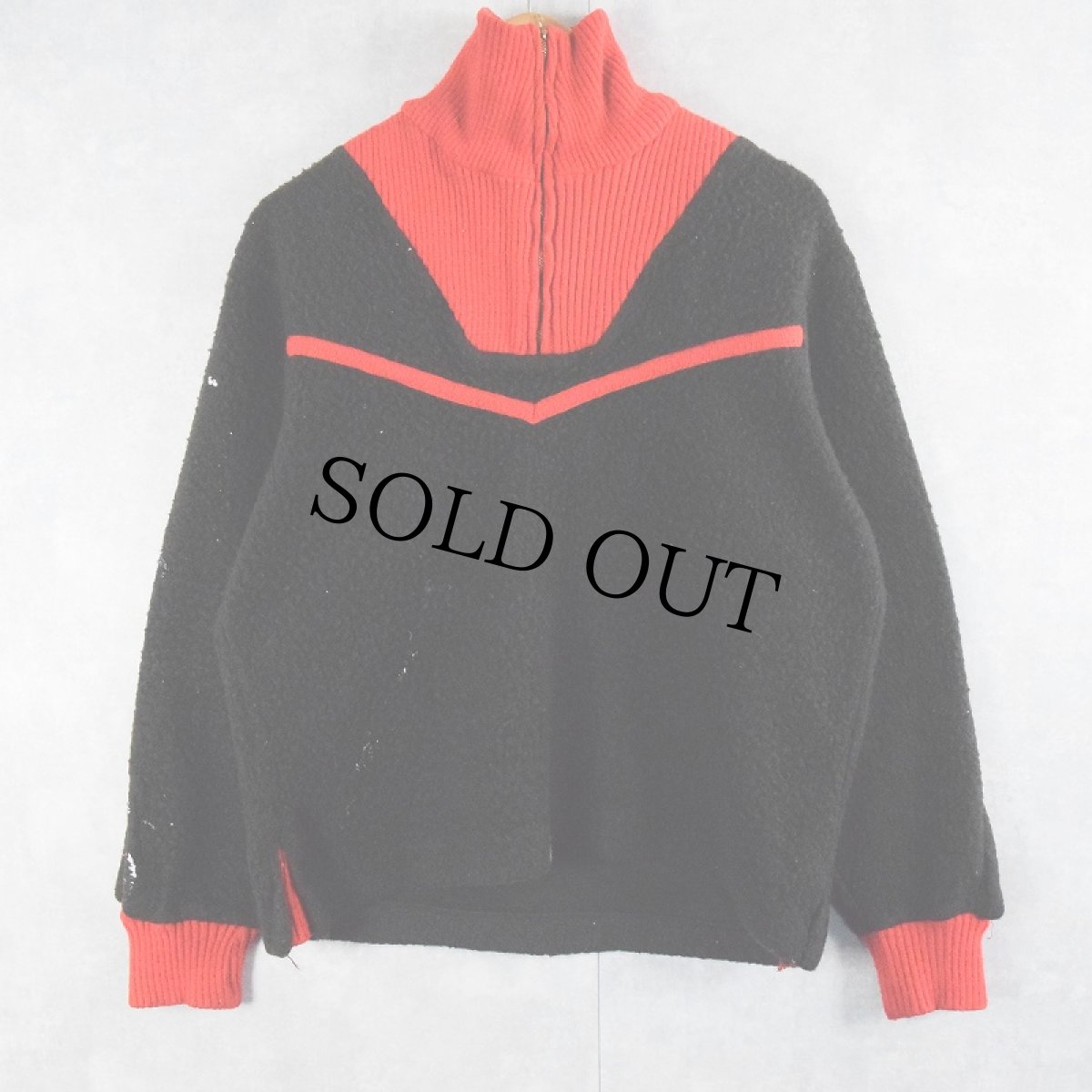 画像3: 60's AIRMAN ボアナイロン プルオーバージャケット BLACK (3)