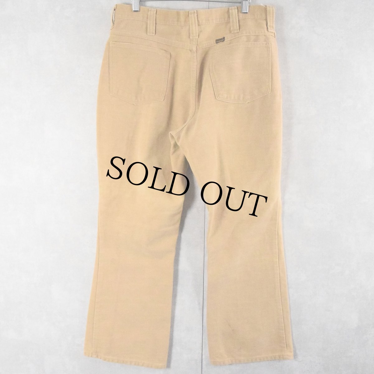 画像2: 70's Wrangler USA製 シャモアクロス パンツ W33 (2)