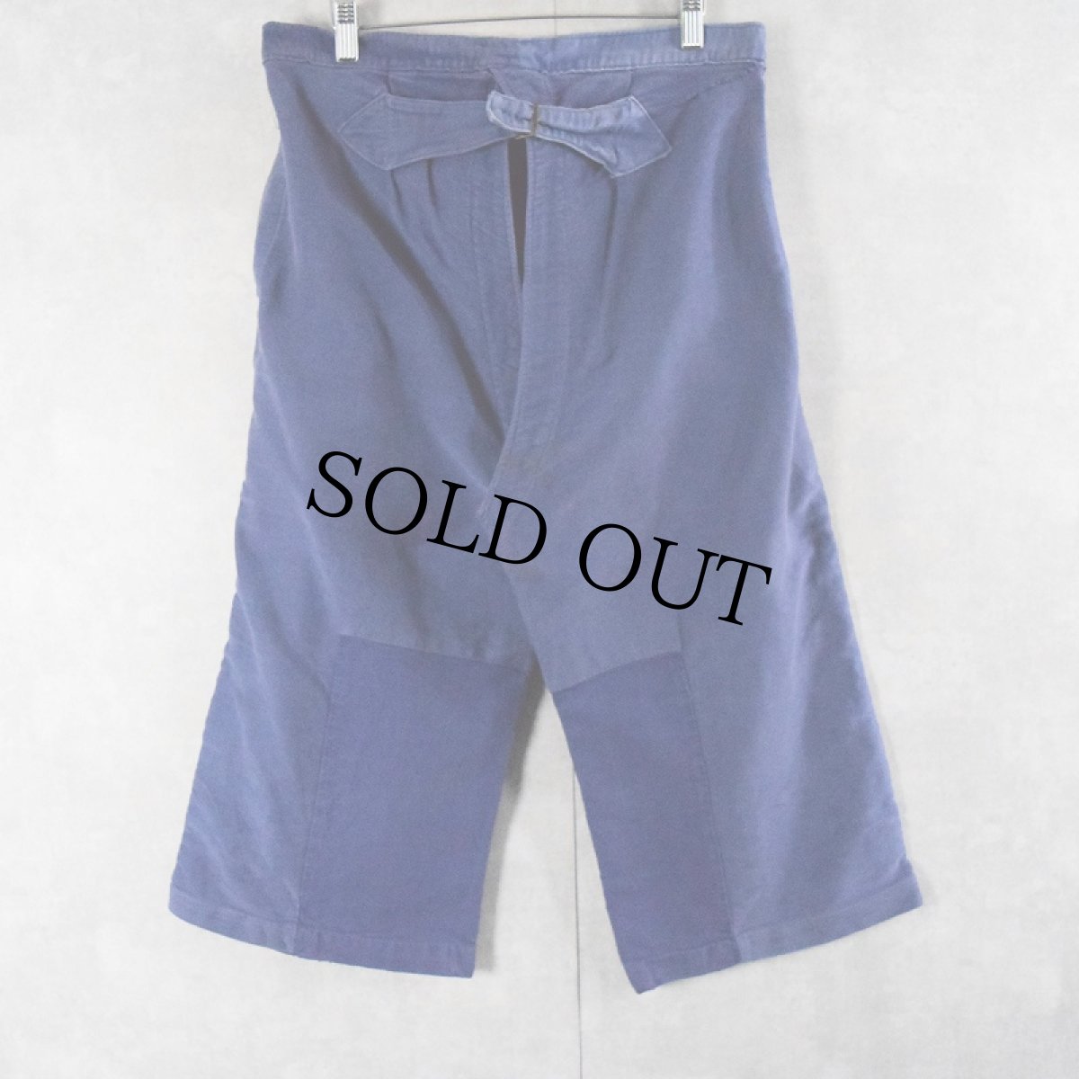 画像2: VINTAGE EURO 針刺しシンチバック モールスキンワークチャップス W33 (2)