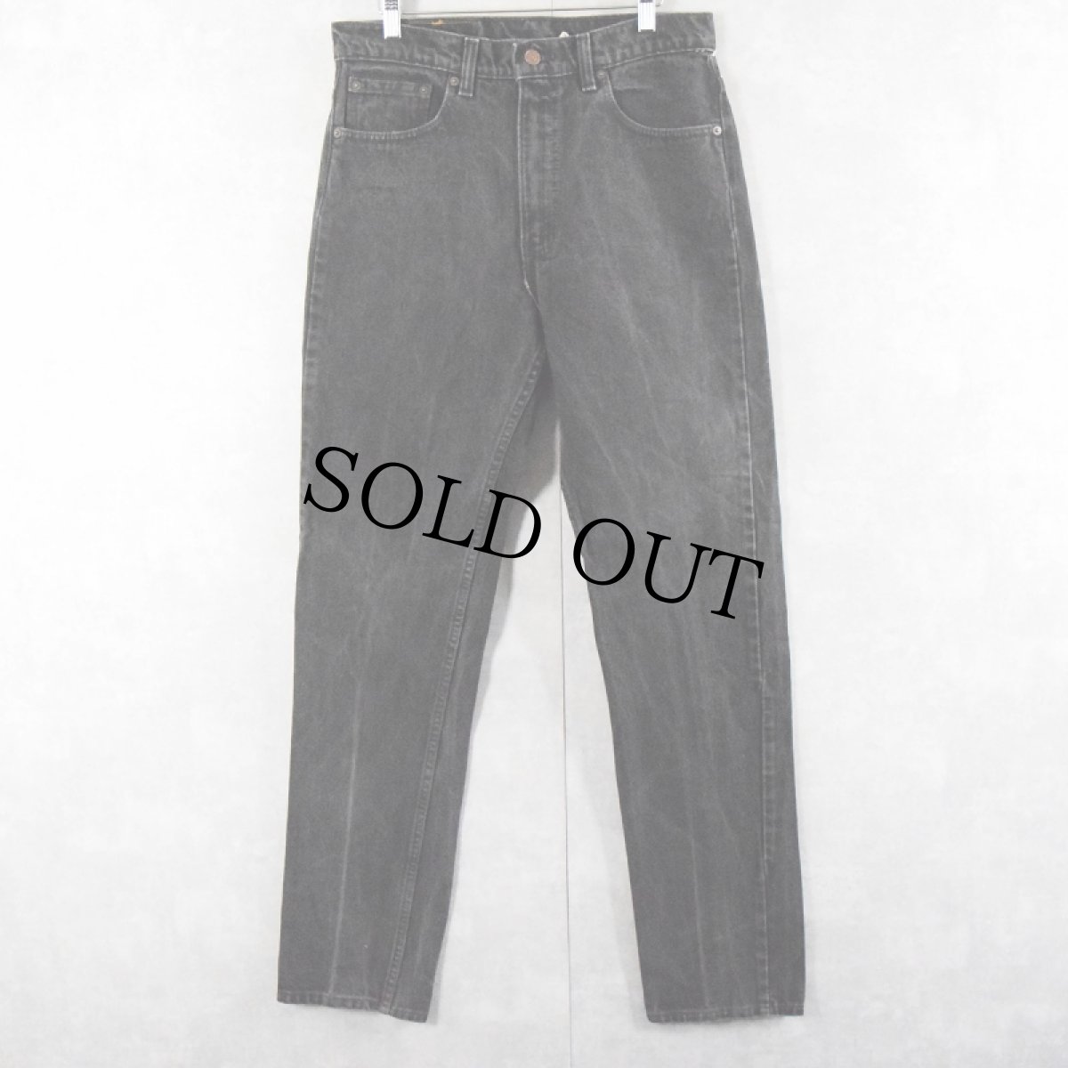 画像1: 90's Levi's 505 USA製 "サルファブラック" ブラックデニムパンツ W32 (1)