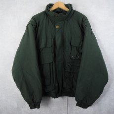 画像1: 90's SIBERIAN EXPEDITION 中綿入り 2WAY ドッキング ナイロンジャケット GREEN L (1)