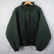 画像1: 90's SIBERIAN EXPEDITION 中綿入り 2WAY ドッキング ナイロンジャケット GREEN L (1)