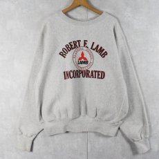 画像1: 90's USA製 REVERSE WEAVE TYPE "ROBERT LAMB INCORPORATED" プリントスウェット M (1)