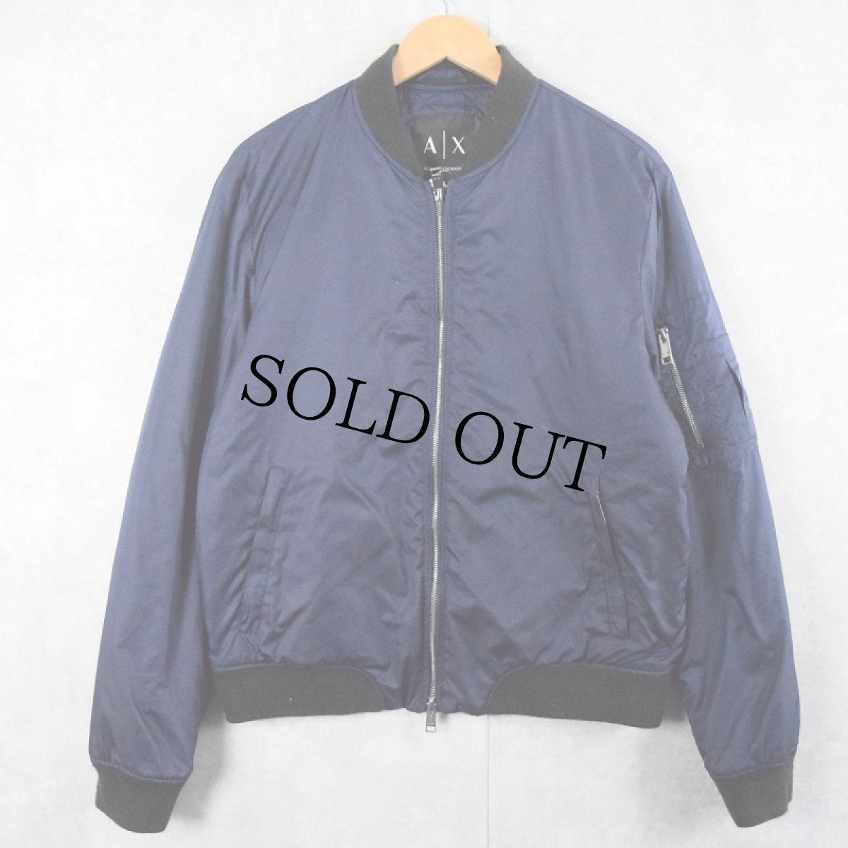 画像1: ARMANI EXCHANGE 中綿入り ジップジャケット NAVY L (1)