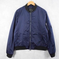 画像1: ARMANI EXCHANGE 中綿入り ジップジャケット NAVY L (1)