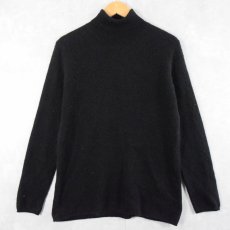 画像1: KIRKLAND タートルネック カシミアニットセーター BLACK XL (1)