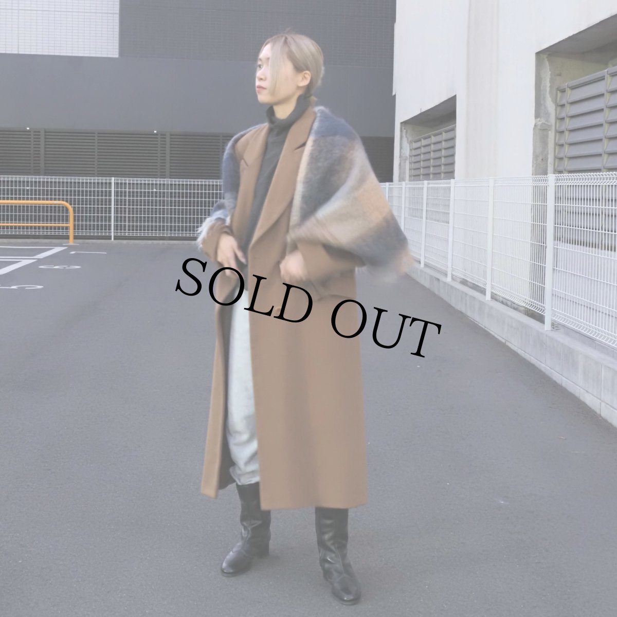 画像1: 80's Burberrys' ダブルブレスト カシミアチェスターコート (1)