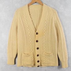 画像1: 【SALE】 ウールアランニットカーディガン (1)
