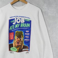 画像1: 90's FUN-O-RAMA MUTT GROENING USA製 "THE JOB THAT ATE MY BRAIN" イラストプリントスウェット XL (1)