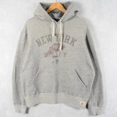 画像1: POLO Ralph Lauren 前V×セパポケ ウイングフットプリント スウェットフーディー L (1)