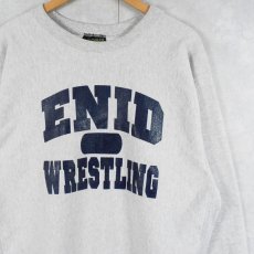 画像1: 90's CAMBER USA製 REVERSE WEAVE TYPE "ENID WRESTLING" プリントスウェット XL (1)