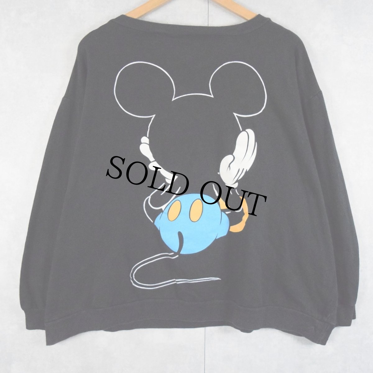 画像2: 90's MICKEY&CO. 青パンミッキー プリントスウェット BLACK (2)