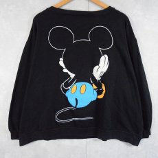 画像2: 90's MICKEY&CO. 青パンミッキー プリントスウェット BLACK (2)