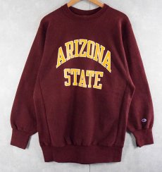 画像1: 80's Champion REVERSE WEAVE USA製 トリコタグ "ARIZONA STATE" プリントスウェット XXL (1)