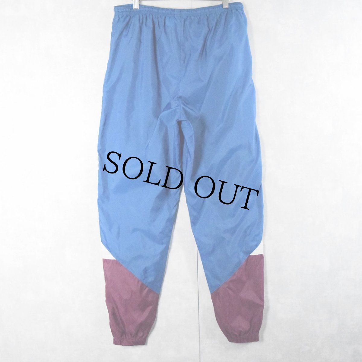 画像2: 90's NIKE 銀タグ ロゴ刺繍 切り替えデザイン トラックパンツ  (2)