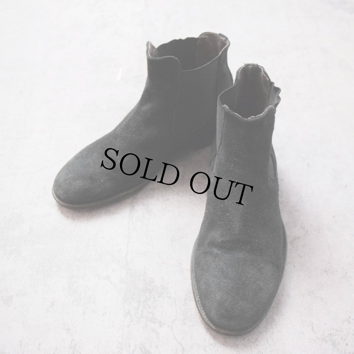 画像1: **SUELA DE CUERO SPAIN製 サイドゴア スエードレザーブーツ BLACK SIZE41 (1)