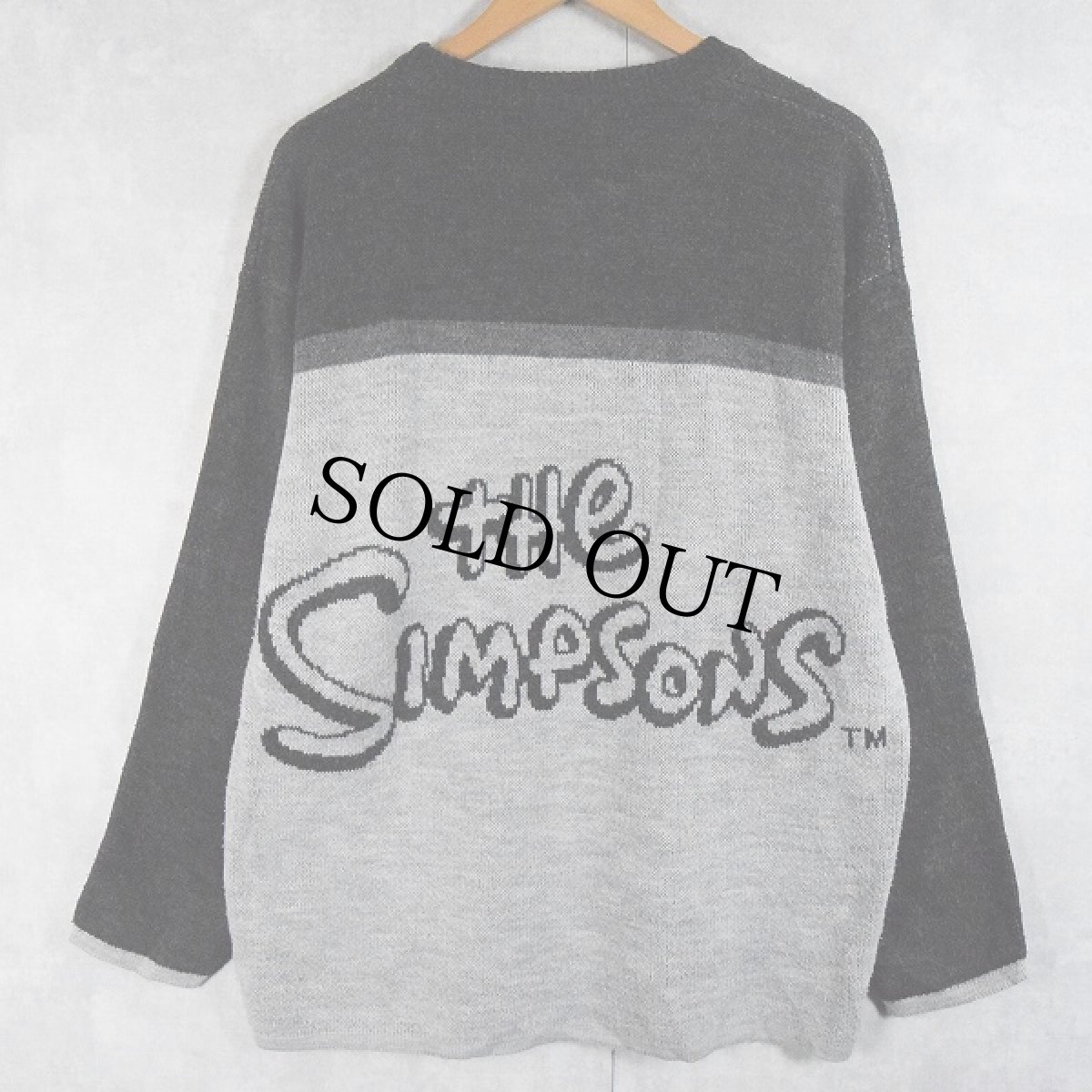 画像2: 2000's the SIMPSONS "BART" キャラクター ジャガード ユーロスキーニットセーター (2)