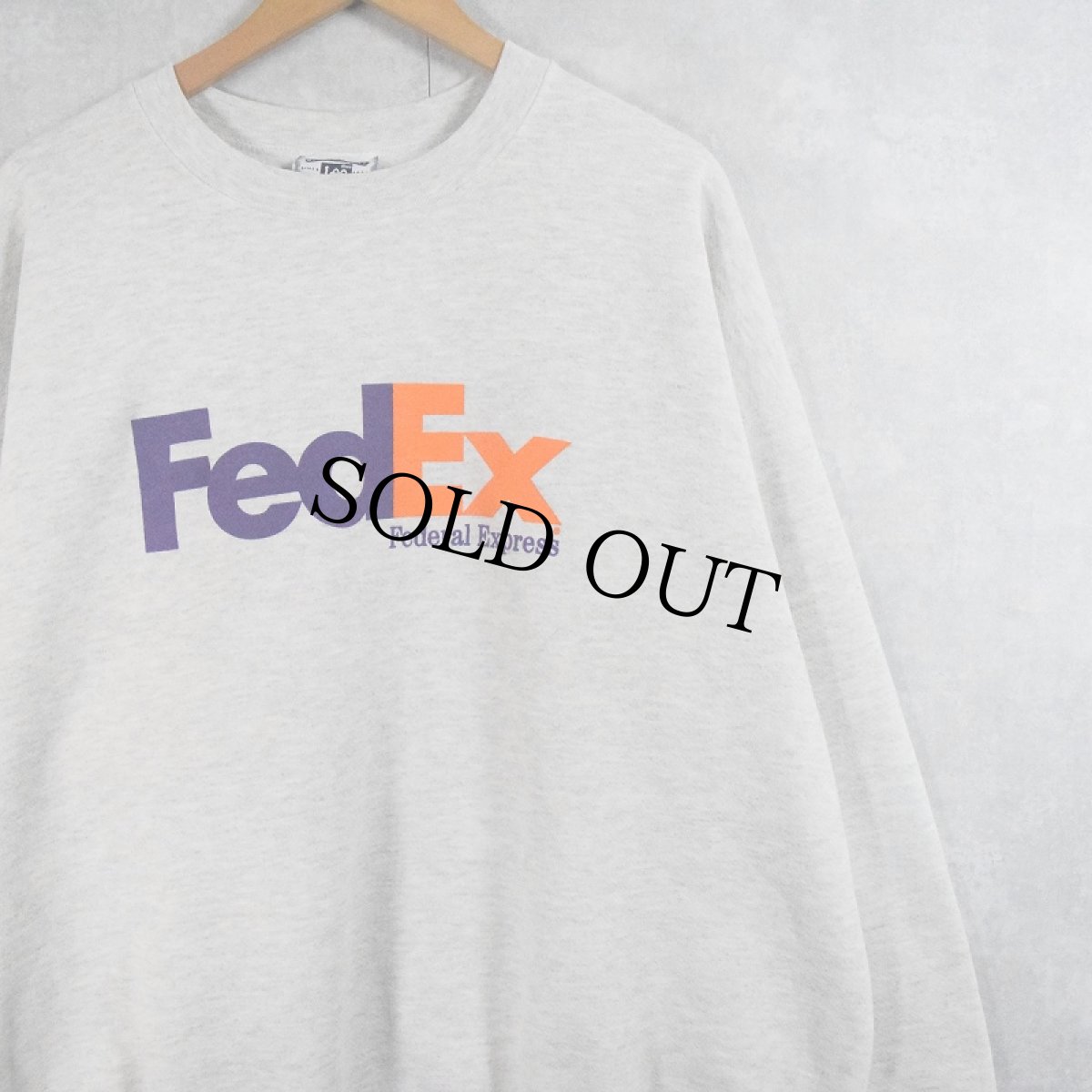 画像1: 90's Lee "FedEx" 企業ロゴプリントスウェット 2XL (1)