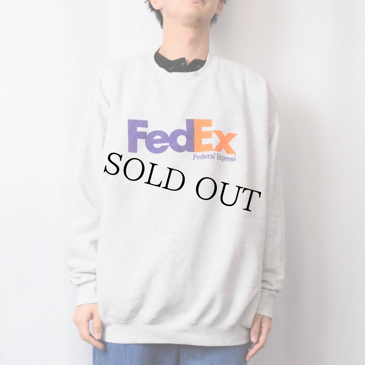 画像3: 90's Lee "FedEx" 企業ロゴプリントスウェット 2XL (3)