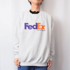 画像3: 90's Lee "FedEx" 企業ロゴプリントスウェット 2XL (3)