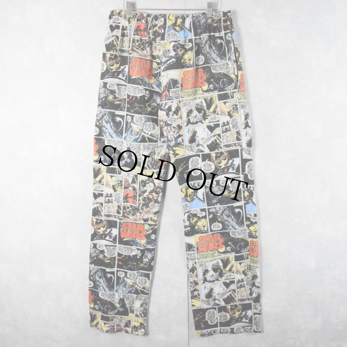 画像2: STAR WARS 総柄 プリントイージーパンツ L (2)