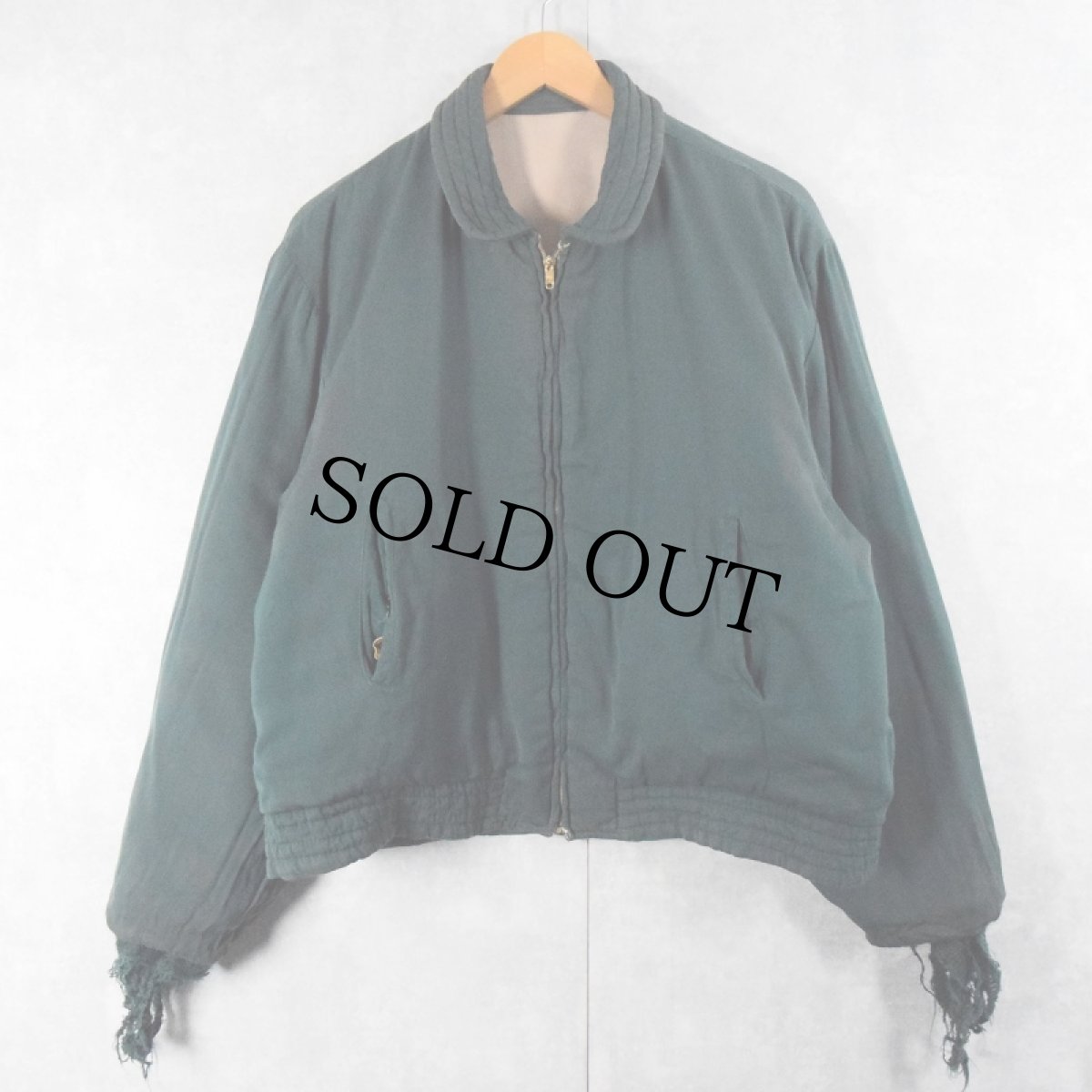 画像2: 50〜60's WEATHERCREST 中綿入り コットン×レーヨンギャバジン リバーシブルジャケット (2)