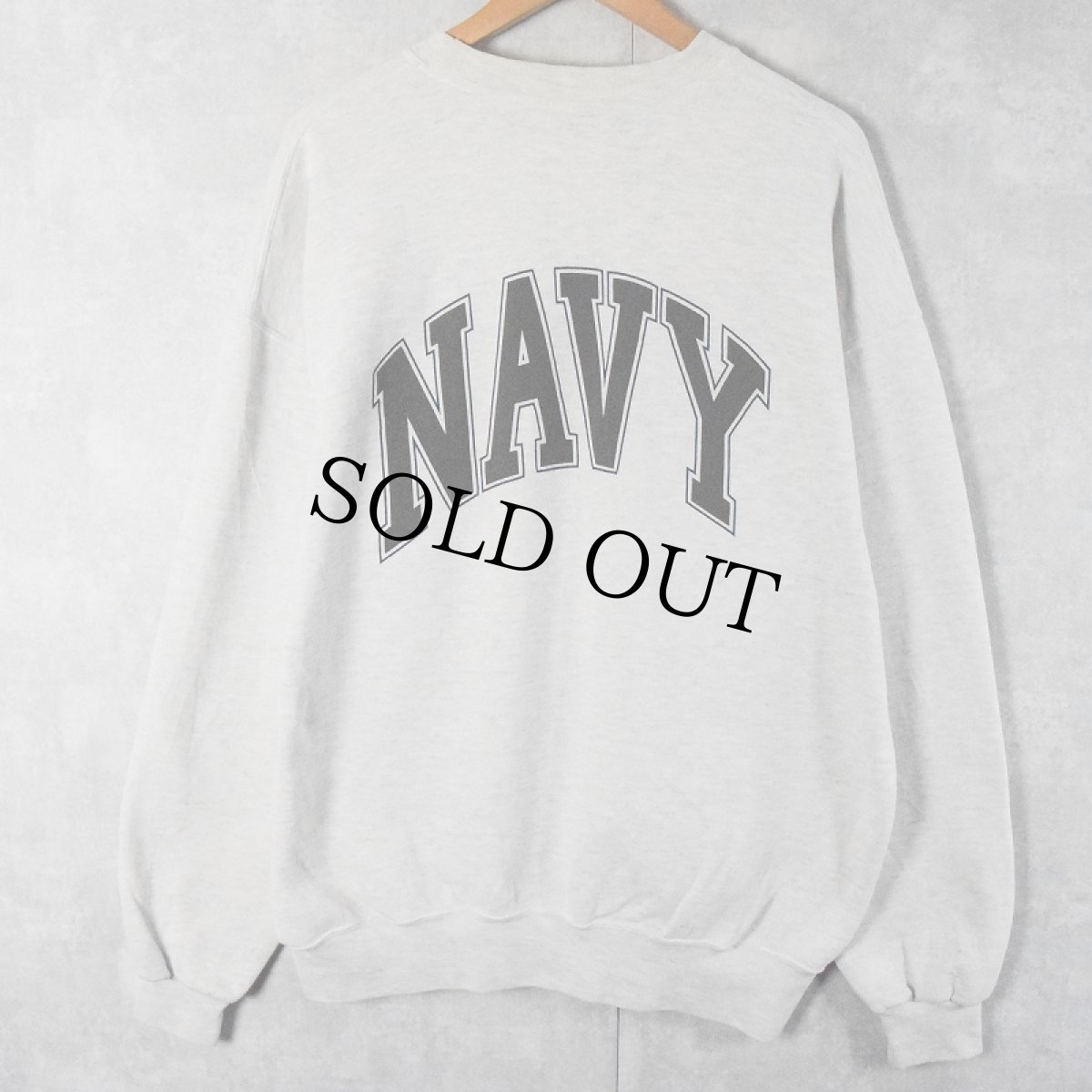 画像2: 90's SOFFE USA製 "NAVY" リフレクタープリントスウェット XL (2)