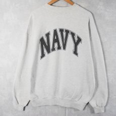 画像2: 90's SOFFE USA製 "NAVY" リフレクタープリントスウェット XL (2)