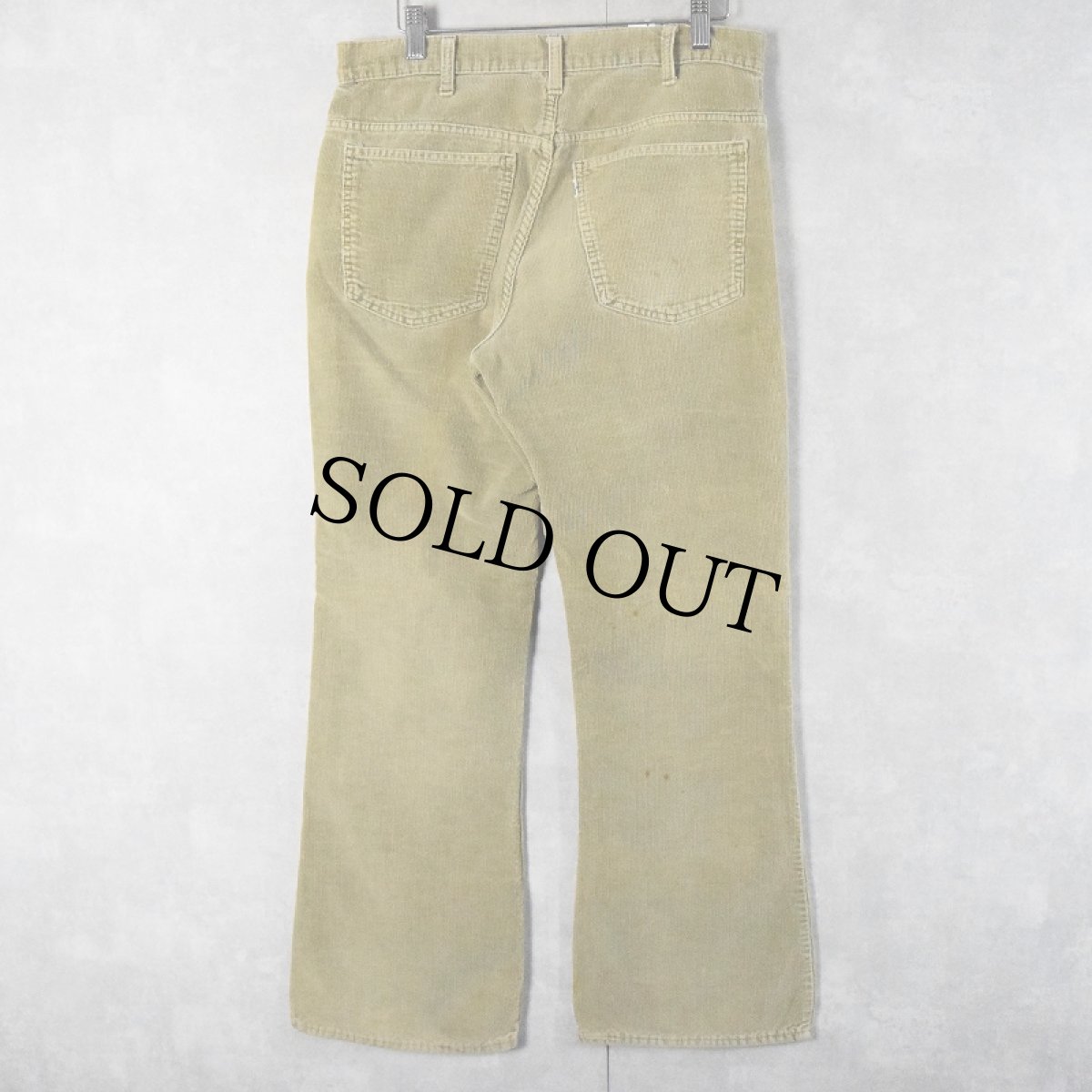 画像2: 70's LEVI'S BIGE 646 コーデュロイ フレアパンツ W31 (2)
