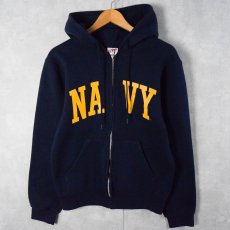 画像1: SOFFE "NAVY" スウェットジップパーカー NAVY S (1)