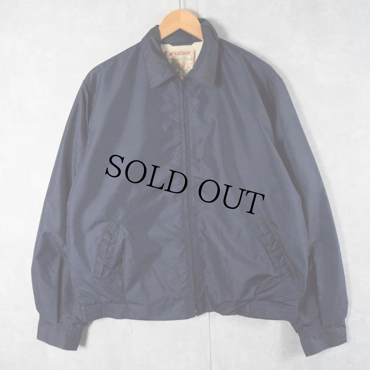 画像1: 60's McGREGOR USA製 "Nylon Anti-Freeze" ボアライナー ナイロンスイングトップ NAVY SIZE42 LONG (1)