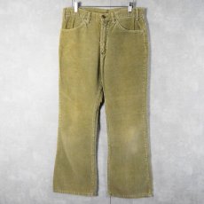 画像1: 70's LEVI'S BIGE 646 コーデュロイ フレアパンツ W31 (1)