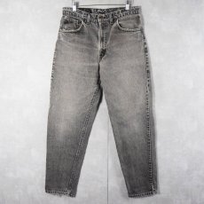 画像1: 90's Levi's 550 USA製 ブラックデニムパンツ W32 (1)