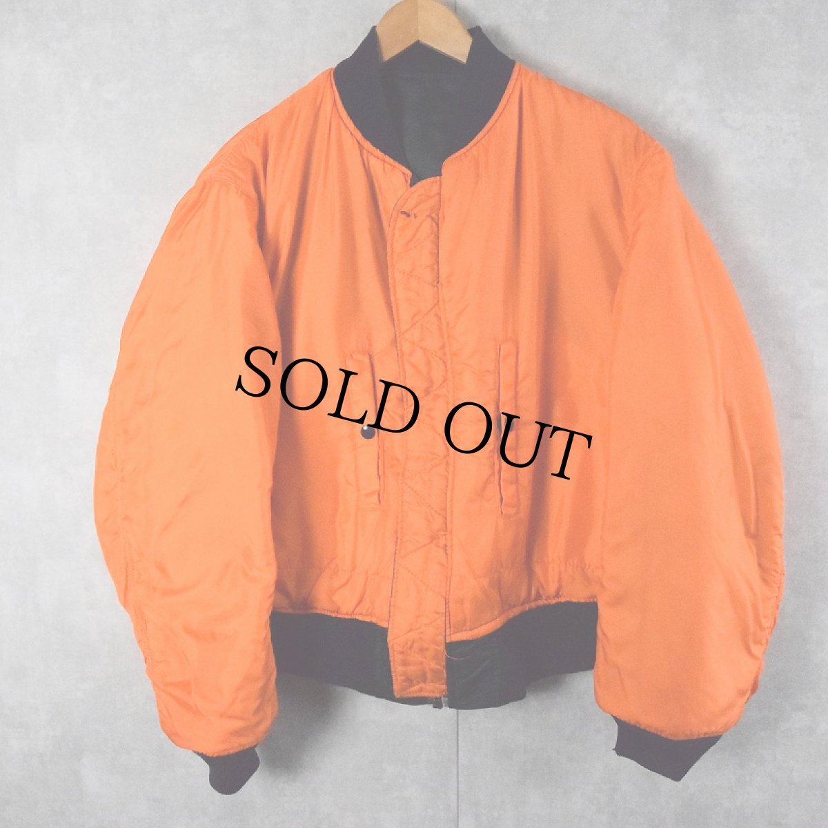 画像2: 民間品 90's ALPHA INDUSTRIES,INC. MA-1 フライトジャケット NAVY L (2)