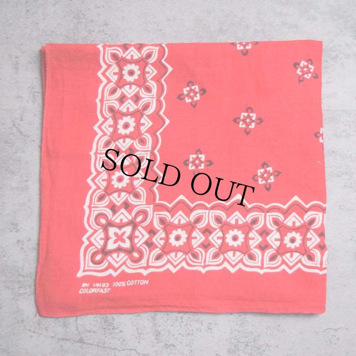 画像1: 【SALE】 70's COLOR FAST 総柄 バンダナ (1)