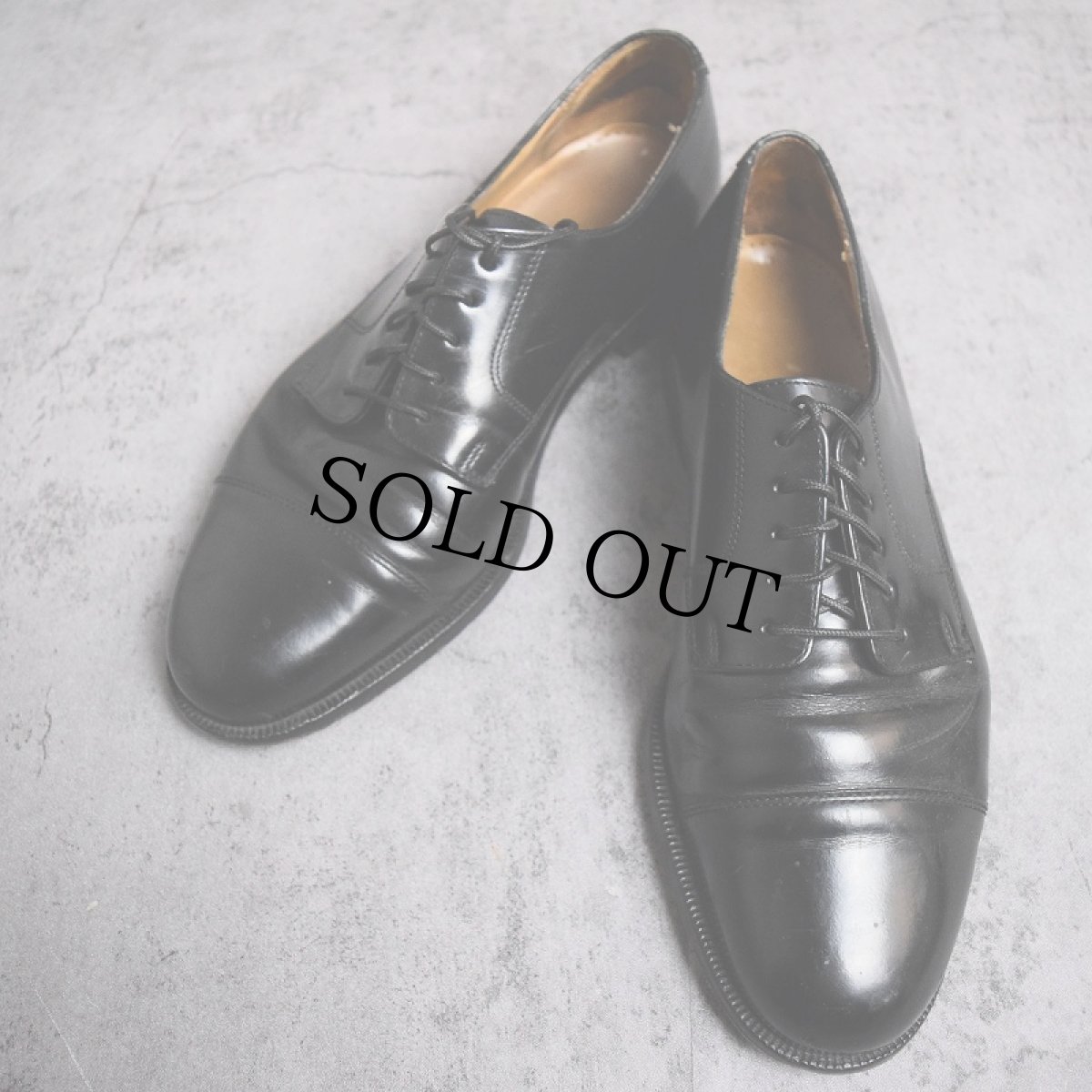 画像1: 80〜90's COLEHAAN ストレートチップレザーシューズ BLACK 27.5cm (1)